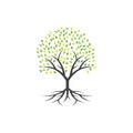 Tree clip art graphic design template vector isolated Royalty Free Stock Photo