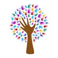 Human hand tree for culture diversity concept Royalty Free Stock Photo