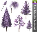 Tree correction design set. 3D Illustration. Royalty Free Stock Photo