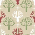 Tree and deer print