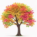 Colorful Tree with Leaves