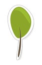 Tree - eco recycling design element, icon, logo, sign or sticker Royalty Free Stock Photo