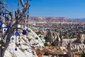 Tree and evil eye amulet in Cappadocia Turkey Royalty Free Stock Photo