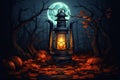 Moon horror night forest dark background halloween