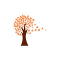 Tree fall icon design template vector isolated illustration Royalty Free Stock Photo