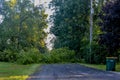 Tree Fell Across Road in Microburst Storm