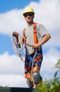 Tree Feller at work Royalty Free Stock Photo