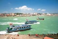 Tree ferryboats where two oceans come together