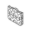 tree fire isometric icon vector illustration