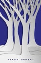 Tree forest concept cutout design for nature care