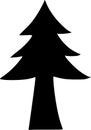 tree forest icon in solid style Royalty Free Stock Photo