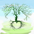 Tree in the form of men and women vector Royalty Free Stock Photo