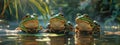 Tree frog on branch, tree frog on green leaves, animal closeup