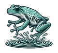 Tree Frog hand drawn vector graphic Royalty Free Stock Photo