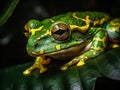 The Hypnotic Eyes of the Tree Frog in Tropical Rainforest Royalty Free Stock Photo