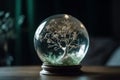 Tree glass ball. Generate Ai