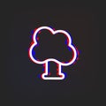 Tree glytch icon. Simple thin line, outline vector of web icons for ui and ux, website or mobile application Royalty Free Stock Photo