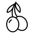 Tree greek olives icon, outline style