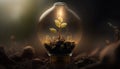 Tree growing inside a light bulb Royalty Free Stock Photo