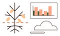 Tree Growth Integration With Data Analytics and Cloud Computing Concept Royalty Free Stock Photo
