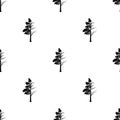 Tree half full of green leaf and half dry icon in black style isolated on white background. Bio and ecology symbol stock Royalty Free Stock Photo