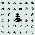 tree in handicon. insurance icons universal set for web and mobile Royalty Free Stock Photo