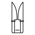 Tree handle cutter icon outline vector. Working garden trim