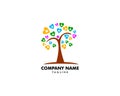 Tree Health Hearth Vector Logo Template