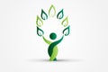Logo tree health nature people