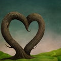 Tree Heart background Royalty Free Stock Photo