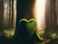 a tree with heart shape, environment care Royalty Free Stock Photo