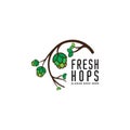 Tree hops logo design, fresh hops logo, brewery, beers, modern, vector, icon, symbols