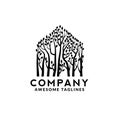 Tree House illustration logo for Environmental care related business