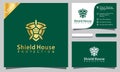 The Tree House logo design vector illustration, minimalist elegant, modern company business card template Royalty Free Stock Photo