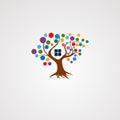 Tree house logo vector with colorful concept, icon, element, and template for company Royalty Free Stock Photo