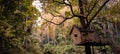 tree house without occupants Royalty Free Stock Photo