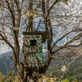 Tree hunting hut Royalty Free Stock Photo