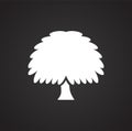 Tree icon on black background for graphic and web design, Modern simple vector sign. Internet concept. Trendy symbol for website Royalty Free Stock Photo