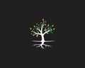 Tree icon logo vector concept of a stylized