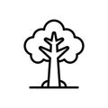 Black line icon for Tree, plant and nature Royalty Free Stock Photo