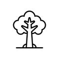 Black line icon for Tree, plant and nature Royalty Free Stock Photo