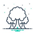 Mix icon for Tree, plant and foliage Royalty Free Stock Photo