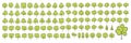 Tree icon set. Flat Line Icons. Vector illustration Royalty Free Stock Photo