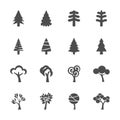 Tree icon set, vector eps10