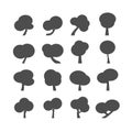 Tree icon set, vector eps10 Royalty Free Stock Photo