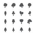 Tree icon set, vector eps10 Royalty Free Stock Photo