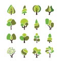 tree icon set. Vector illustration decorative design Royalty Free Stock Photo