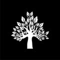 Tree icon sign isolated on dark background Royalty Free Stock Photo