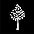 Tree Icon Web design isolated on dark background Royalty Free Stock Photo