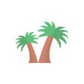 Tree vector flat color icon